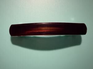 VINTAGE MADE IN FRANCE ROOT BEER BROWN CELLULOID HAIR BARRETTE UP DO ACCESSORY